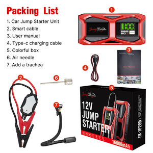 4-in-1 Portable <strong>Mini</strong> Car Jumper <strong>Booster</strong>&amp;Tire Inflator 12V 10000mAh <strong>Battery</strong> Jump Starter Car Jump Starter With Air Pump - Product Image 6