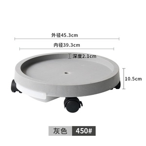 Pot Tray with Wheel Round Movable <b>Planter</b> Trolley Pallet Stand Saucer - Product Image 5
