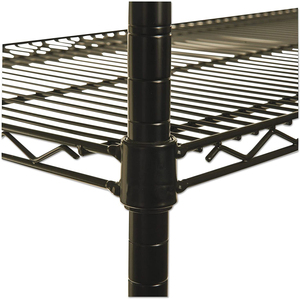 Roues de rayonnage en fil d'acier de qualité commerciale à 4 niveaux, support en métal noir robuste pour ustensiles de - Product Image 5