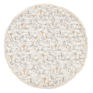 Tapis de jeu pour animaux de la forêt Tapis de jeu réversible pour bébé pour le temps passé sur le ventre et les activités au sol - Product Image 1