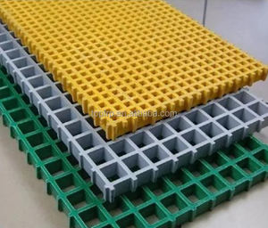 Rejilla de fibra de vidrio GRP FRP de alta resistencia Rejilla de plástico reforzado con fibra de vidrio - Product Image 1