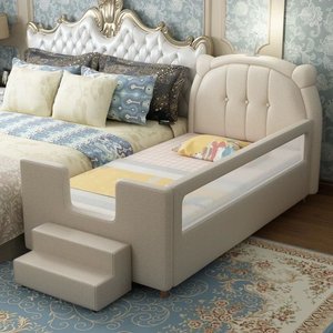 Letto impiombato bambini con Guardrail morbido-imbottito comodino per Hotel magazzino appartamento uso Design moderno - Product Image 3