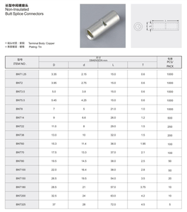 BNT BN (100ชิ้น) ท่อทองแดงสาย1.25จมูก-100เส้นผ่าศูนย์กลางลวดชุบดีบุกกลางเข้าด้วยกันก้นเปลือย - Product Image 5