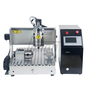 Máquina Router CNC 6040 de 4 Ejes, Máquina de Grabado en Madera CNC con Marco Lineal, 400*600*80mm, 1.5KW, Refrigeración por Agua, Mini Router CNC 6040 - Product Image 1