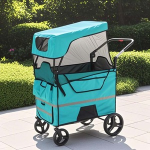 Carrito de Jardín Personalizado, Carro Utilitario con Toldo, Fácil de Transportar, Plegable para Picnic - Product Image 1