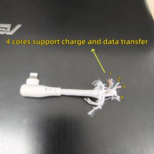 Cable USB A a Lightning en Ángulo Recto, en Forma de L para Uso en Coche y Mesita de Noche, Trenzado Blanco, Compatible con <span class=keywords><strong>iPhone</strong></span> 5-14 - Product Image 5