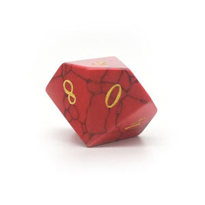 Dados de Piedra Hechos a Mano Rojos y Verdes a Precio de Fábrica, Dados Poliédricos Multifacéticos para Juegos de Mesa, Dungeons & Dragons, RPG, <span class=keywords><strong>DM</strong></span> y Jugador - Product Image 3