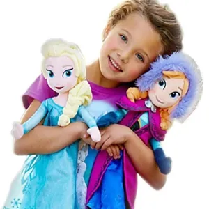 2 congelado dolls kid Suppliers-2021 barato atacado 40cm 50 cm anna elsa, recheado, frozen, pelúcia, crianças brinquedos, anna elsa frozen, boneca, brinquedo, presentes de natal para crianças