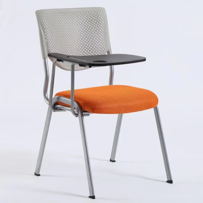 Chaise de conférence avec table d'écriture chaise de salle de conférence en tissu ergonomique chaise de formation scolaire multicolore