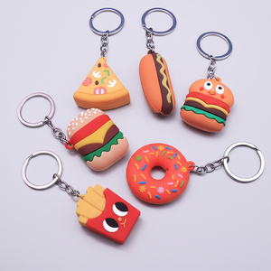 PVC Keychain Machine Custom Made Fries Food Cartoon 2d 3d Shaped Soft Rubber Keychains PVC Factory Design Wholesale <b>Key</b> <b>Chain</b> - Product Image 2