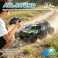 Voiture RC tout-terrain 5 canaux à l'échelle 1/12, 2,4 GHz, 18 km/h, camion jouet rechargeable avec interrupteur haute/basse vitesse et musique