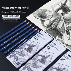 Bview Art HB 2B 4B 6B 8B 12B Set de crayons mats Crayon mat spécial pour le dessin pour les étudiants en art - Product Image 1