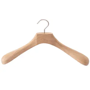 Luxe Custom Logo Unieke Heavy Duty 360 Graden Roterende Haak Hout Kleerhangers Voor Display