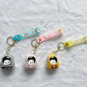 Astronaut <b>Cat</b> <b>Backpack</b> Light Up Keychain Pendant Gift For Kids School Accessories Cartoon Plastic Charm - Product Image 5
