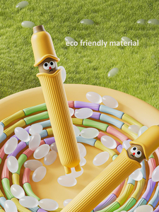 ของเล่นกีฬากลางแจ้งรูปสัตว์ สายกระโดดพลาสติกปรับความยาวได้ ลายสัตว์ ไม่มีปม พร้อมชื่อเขียนไว้ - Product Image 6