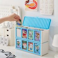 Boîte de rangement en plastique personnalisée avec logo pour cartes, organiseur de cartes mignon avec compartiments, vente en gros