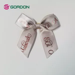 Gordon Ribbon Ruban d'impression de logo fait à la main avec ruban adhésif pour boîte cadeau Décoration de sac de bonbons de <span class=keywords><strong>boulangerie</strong></span> Arc décoratif - Product Image 6