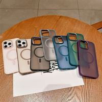 Convient pour Iphone17 Étui magnétique pour téléphone sensible à la peau Objectif à motif métallique 16ProMax Résistance aux chutes 15 Housse de protection