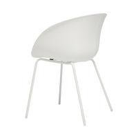 Chaise ergonomique empilable en plastique avec pieds en métal robustes pour un usage quotidien