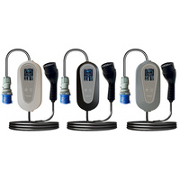 Chargeur EV portable de niveau 2 et niveau 1, câble de 20 pieds et prise NEMA 6-20, adaptateur NEMA 5-15 pour prise domestique, courant réglable