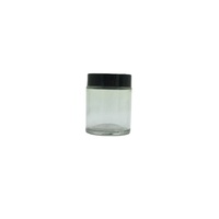 Récipient en verre fournisseur ODM OEM 2018 nouveau pot en verre de 4oz avec couvercle noir 120ml fabricant/vente en gros
