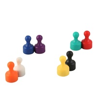 Aimant puissant en plastique coloré pour réfrigérateur, mini aimant magnétique de bureau