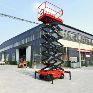 Plataforma Elevadora Hidráulica Móvil Eléctrica <span class=keywords><strong>de</strong></span> Cuatro Ruedas con Tijera Hidráulica para Trabajos Aéreos - Product Image 4