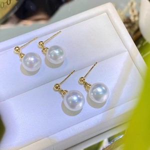 Accesorios de Perlas DIY, Bandeja Vacía para Pendientes de Plata S925 con Cuentas de 8-9 mm, Pendientes de Joyería de Plata a la Moda, Accesorio 22578DIY - Product Image 3