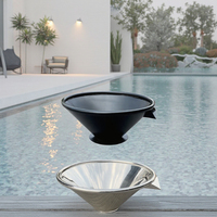 Wasserspiel Pool brunnensc halen mit Scuppers und Überlauf