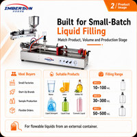 Remplisseuse de liquides à tête unique 5-500 ml, machine de remplissage quantitatif pour petits volumes, idéale pour mini-bouteilles, packs d'essai et petites productions