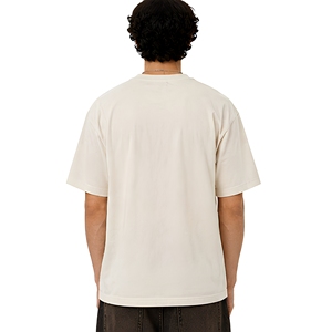 Camiseta de Algodón Grueso con Logotipo Personalizado, Estilo Urbano, Hombros Caídos, Oversize, Vintage, para Hombre, con Estampado Gráfico, para Aventureros - Product Image 4
