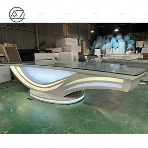 Produrre TV Studio trasmissione in diretta tavolo Host TV News Desk arco con LED personalizzato - Product Image 3