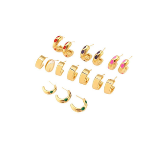 Irregular Stainless Steel <b>Earrings</b> Gold Plated <b>Studs</b> Fashion Jewelry For Women - Product Image 2