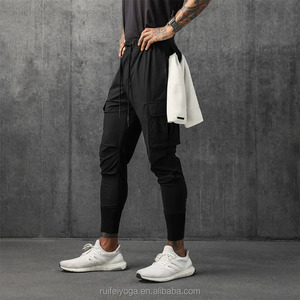 <span class=keywords><strong>Pantaloni</strong></span> della tuta <span class=keywords><strong>a</strong></span> <span class=keywords><strong>coste</strong></span> alte personalizzati in Nylon leggero con tasche in bianco tattico Jogging palestra Fitness pista <span class=keywords><strong>pantaloni</strong></span> Cargo da <span class=keywords><strong>uomo</strong></span> - Product Image 2