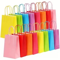 Sacs en papier kraft classiques colorés en gros avec design personnalisé, recyclables pour la restauration rapide, les cadeaux, le shopping et les expositions
