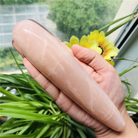 Consolador amarillo Natural de Aventurina Yoni para mujer, varita de cristal de masaje, gran oferta