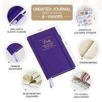 Offre Spéciale imprimé lin tissu couverture rigide Gratitude Journal estampillé à chaud lin planificateur cahier 5 minutes Gratitude cahier