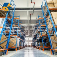 Système de rayonnage personnalisé pour navette de palettes Rayonnage pour navettes de grande capacité Rayonnage pour navettes radio Étagères de stockage en entrepôt