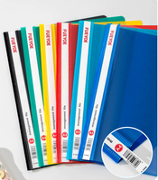 Carpeta de Informes A4 con Dos Orificios, Material PP Transparente, Clip de Encuadernación Simple, Perforadora, Carpeta de Informes con Anillas