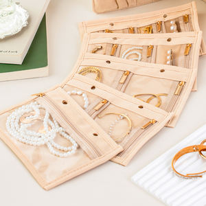 Organizzatore Pieghevole da Viaggio per Gioielli in Microfibra con Logo Personalizzato, Borsa a Rotolo per Gioielli, Pochette Avvolgibile per Gioielli - Product Image 6