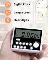 Timer Dapur Digital 5 Saluran Magnetik dengan Fitur Hitung Naik/Turun, Alarm untuk Memasak Pasta dan Lainnya, Timer Makanan