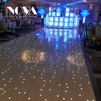 Location de piste de danse portable NOVA, blanche, à LED, type Marley.