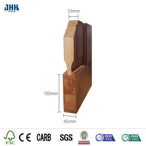 JHK Panel de Madera Maciza de Vidrio de Hierro Forjado Aler, Diseño de Puerta de Entrada Moderna de Alta Calidad para Casa - Product Image 4
