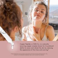 Suero Facial y para Cuello Antienvejecimiento con Péptidos de Cobre GHK-Cu y Aloe Vera, Hidratante, 1200mcg, 1oz, OEM/ODM
