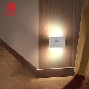 Banqcn светодиодный датчик ночного света беспроводной USB перезаряжаемый датчик настенный светильник верхний нижний светящийся защищающий глаза умный ночной свет
