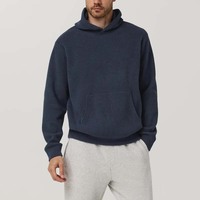 Pull à capuche tricoté personnalisé pour homme avec logo, manches longues, ourlet court, tissu doux et extensible, idéal pour la détente et le streetwear