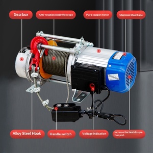 1,5T Multifunktionaler Horizontaler Seilzug mit Aluminiumgehäuse, Drahtseil-Schlinge und Fernbedienung, 380V/220V Motor - Product Image 3
