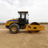 Compacteur routier vibrant à double tambour SEM512 de 12 tonnes d'occasion, compacteur d'asphalte tandem d'occasion à vendre
