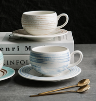 Tasse à café en céramique de luxe en forme d'œuf sphérique avec soucoupe, ensemble unique pour la maison, idéal pour le latte art