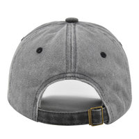 Gorra de Béisbol Ajustable Estilo Polo Vintage, de Algodón Desgastado, con Bordado